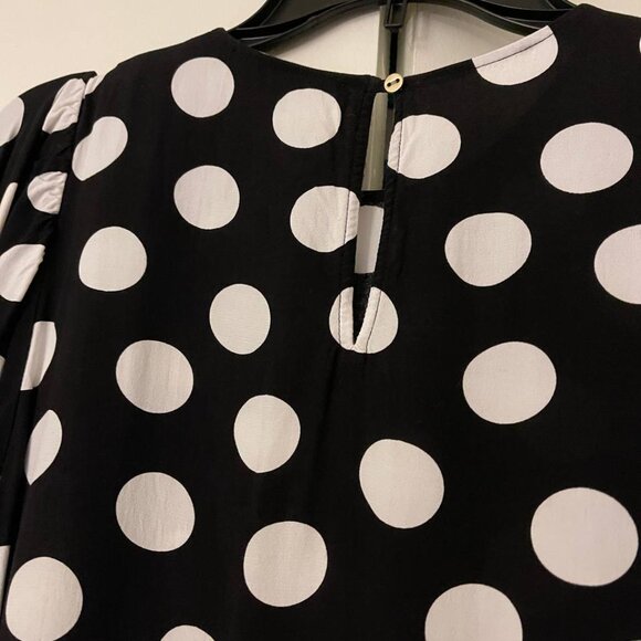 LOFT Black White Polka Dot Shift Dress , Size S - Picture 2 of 6